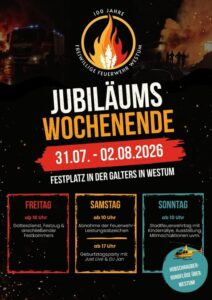 Festplakat 100 Jahre Ffw Westum